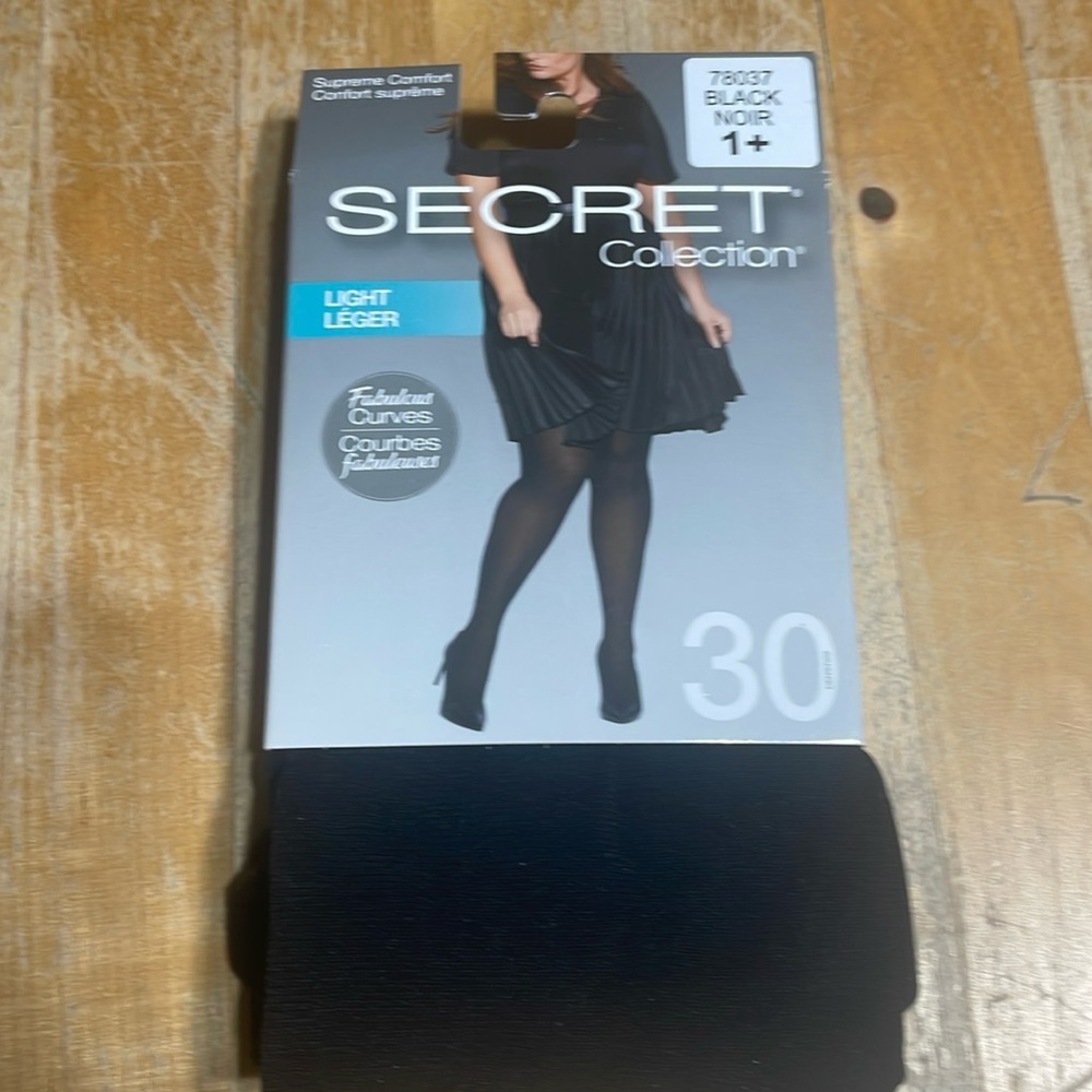 NWT Secret collection light supreme comfort tights